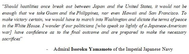 Isoroku Yamamoto quotes