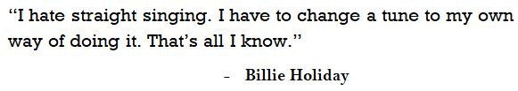 Billie Holiday quote