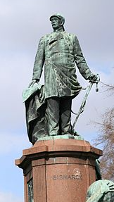 A statue of Bismarck in Berlin, Germany