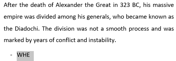 The Division of Alexander the Great’s Empire