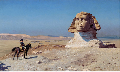 Bonaparte Devant le Sphinx (Bonaparte Before the Sphinx) by French painter Jean-Léon Gérôme.