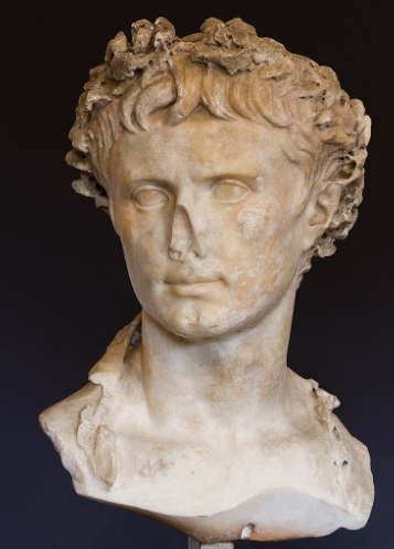 Bust of Roman Emperor Augustus wearing the Civic Crown, Glyptothek, Munich