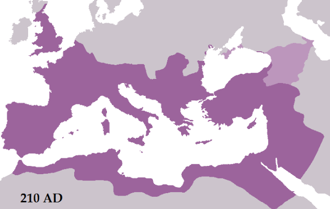 Roman Empire in 210 AD