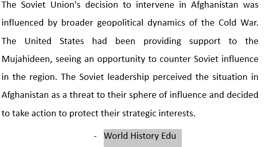 Soviet Invasion of Afghanistan
