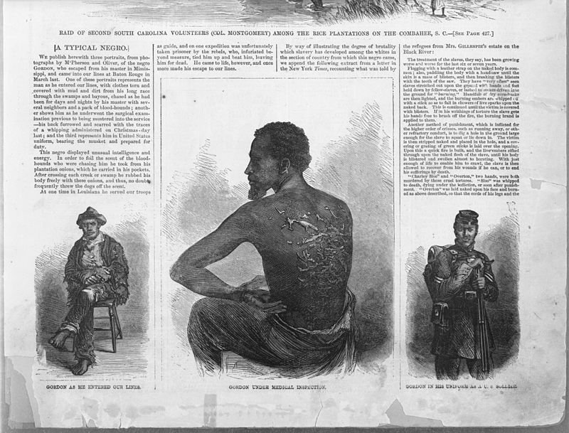 Harper's Weekly 1863 article about 'Whipped Peter'