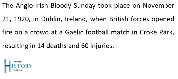 What is the Anglo-Irish Bloody Sunday?